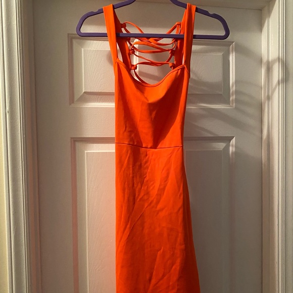Orange Bodycon Dress - Picture 1 of 2